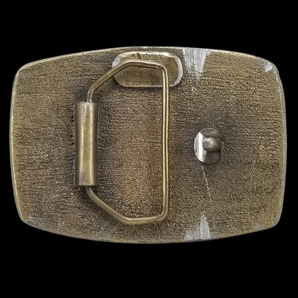Vintage‎ Adezy Denver Colorado's Gold Circle Belt Buckle 1978 Made in USA